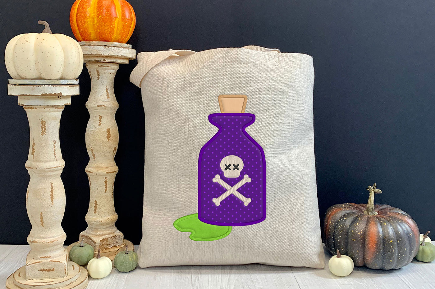 Poison Bottle Applique Embroidery