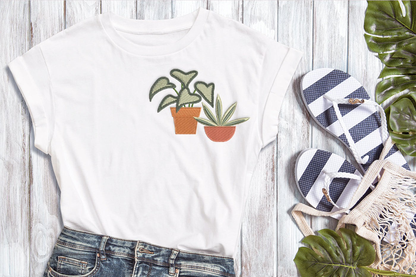 Potted Plants Embroidery File