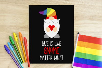 Rainbow Hat Pride Gnome SVG Design