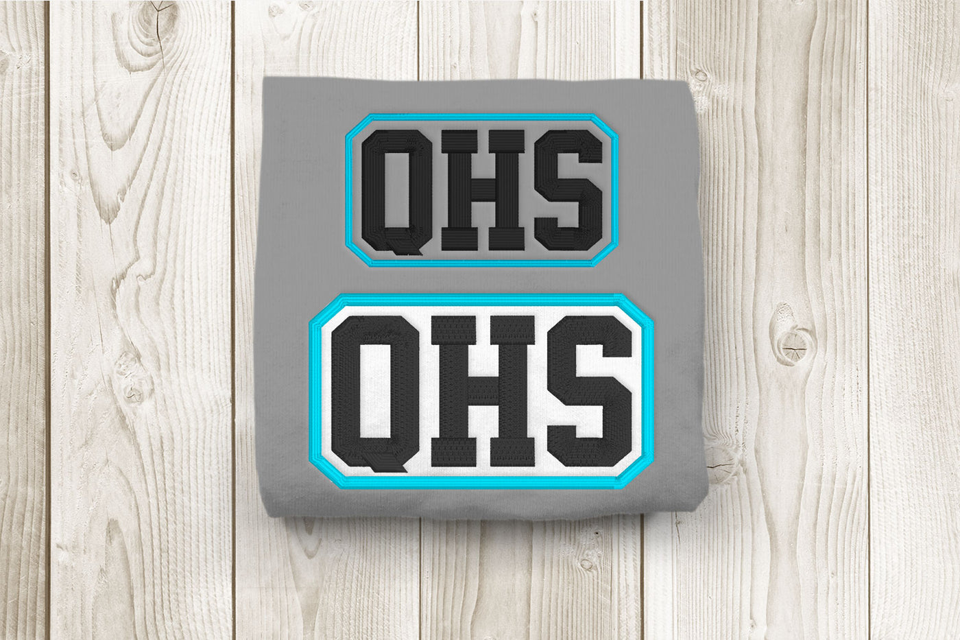 QHS High School Initials Embroidery File