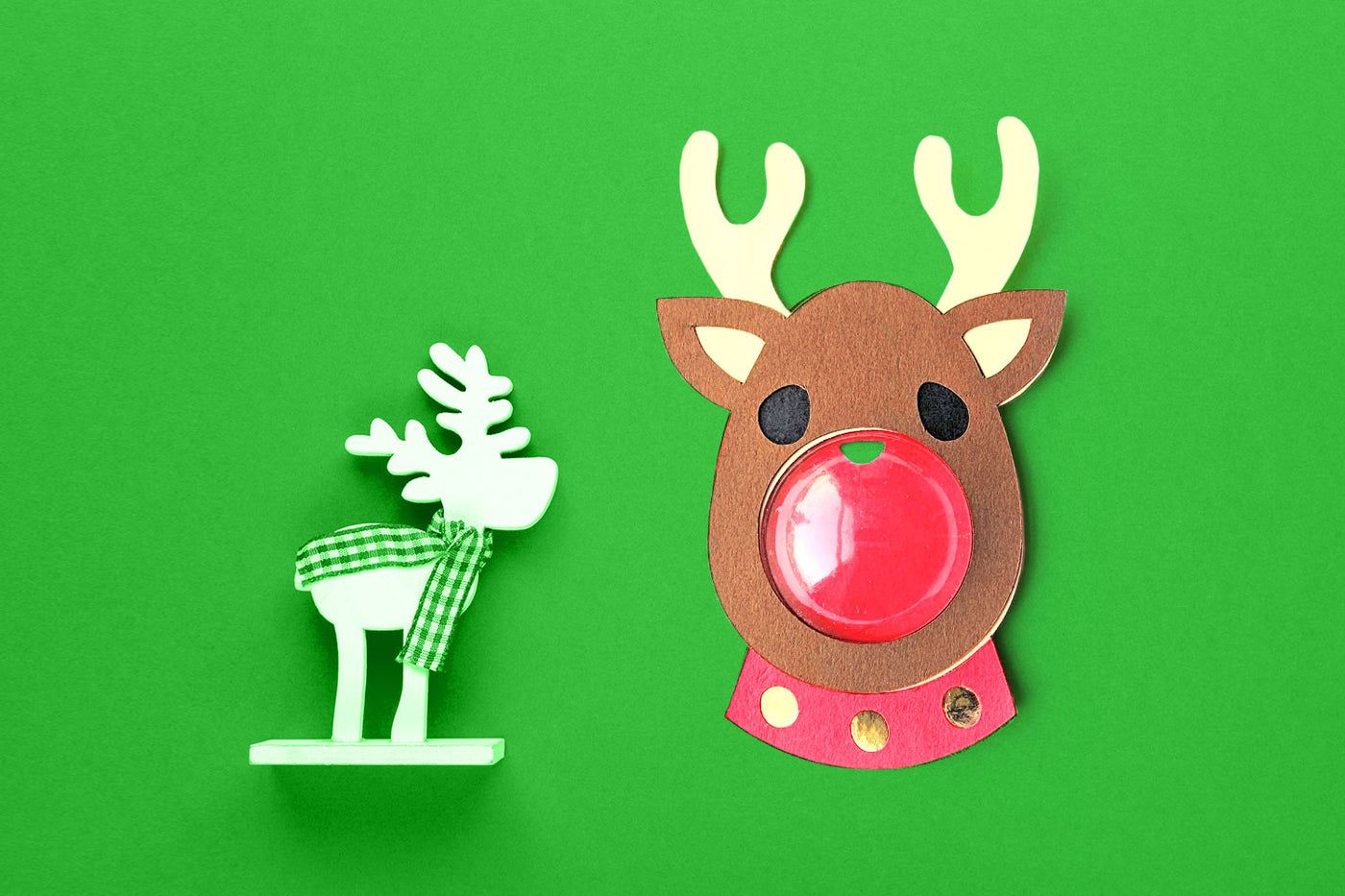 Christmas Reindeer Face Candy Dome Holder SVG File