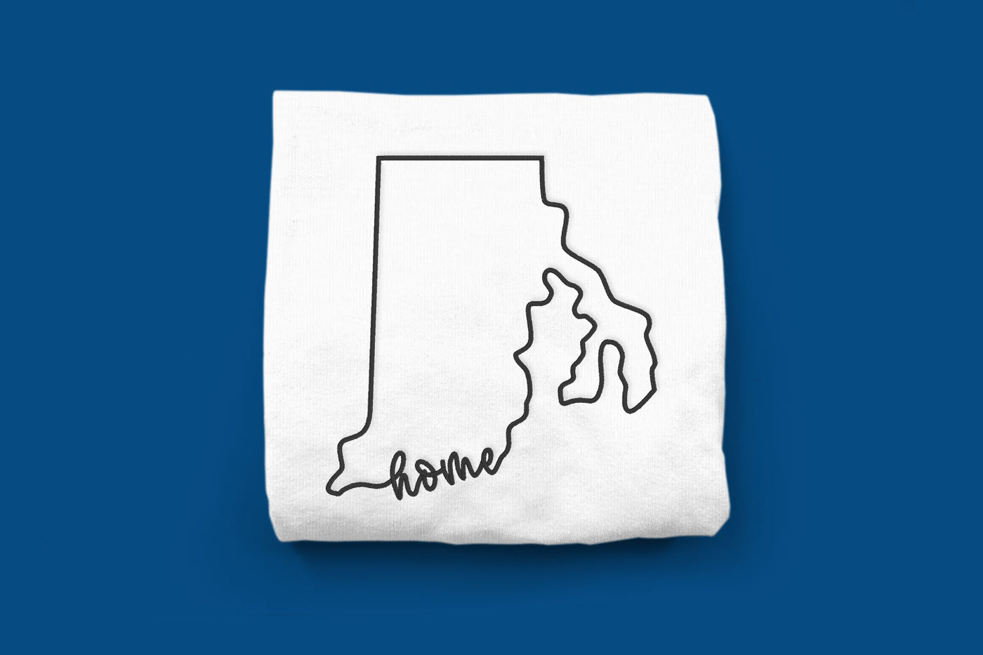 Rhode Island Home State Outline Embroidery Design