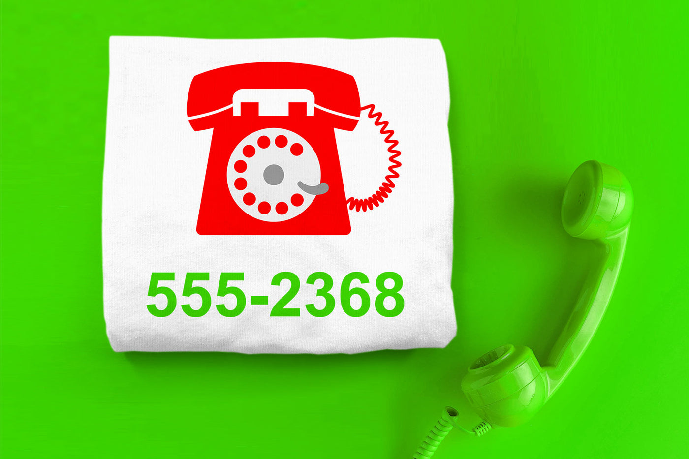 Rotary Phone with Number SVG File