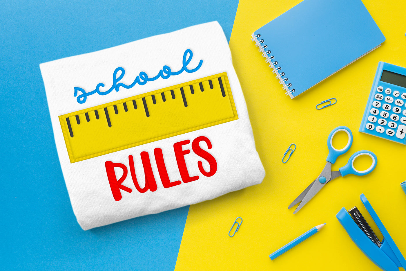 School Rules Applique Embroidery File