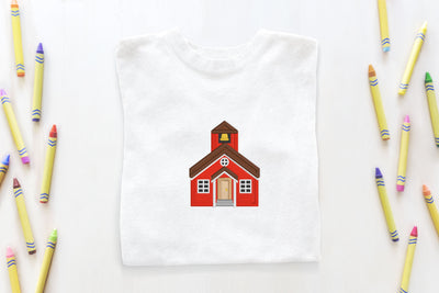 Schoolhouse Applique Embroidery File