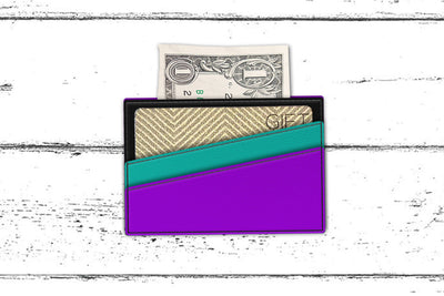 ITH Slanted Pocket Card Holder Wallet Applique Embroidery Design