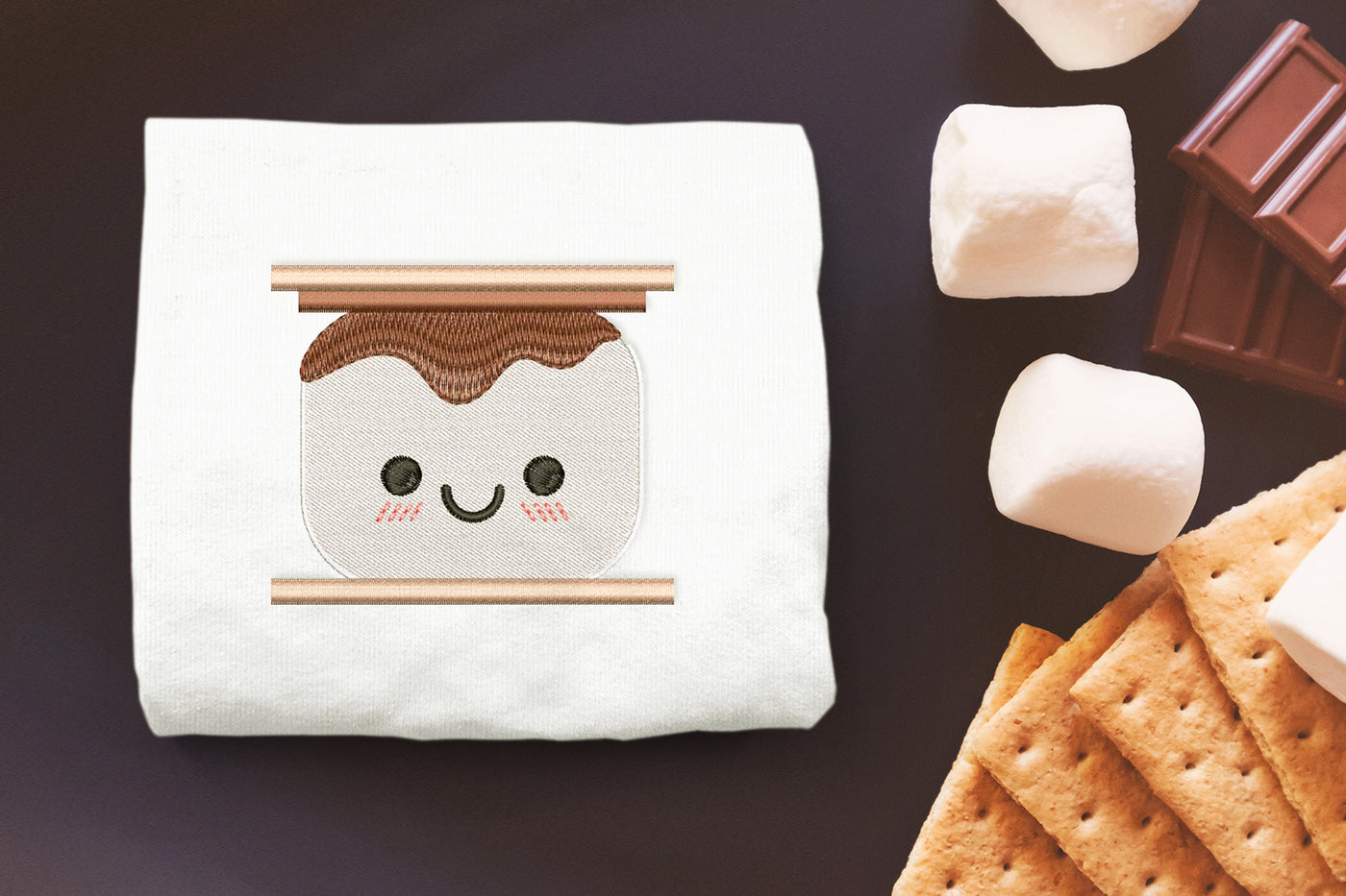 Kawaii Cartoon Smore Mini Embroidery File