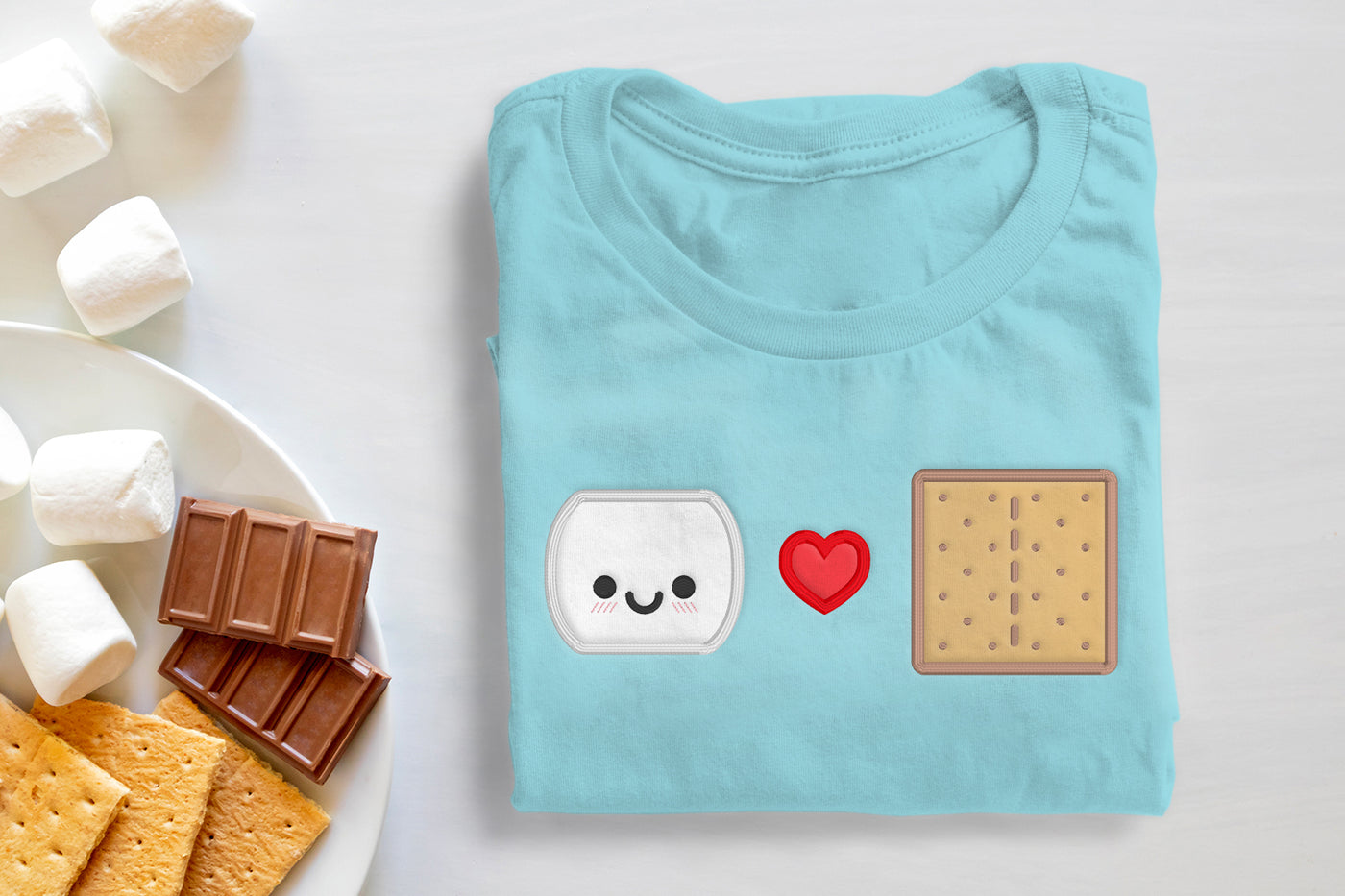 Smore Love Applique Embroidery File