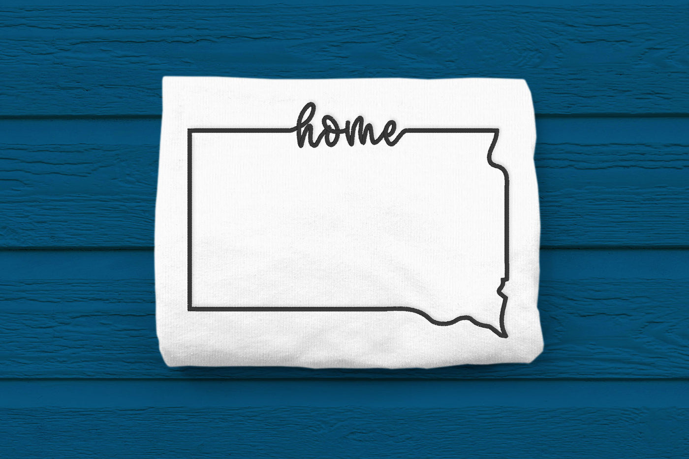 South Dakota Home State Outline Embroidery
