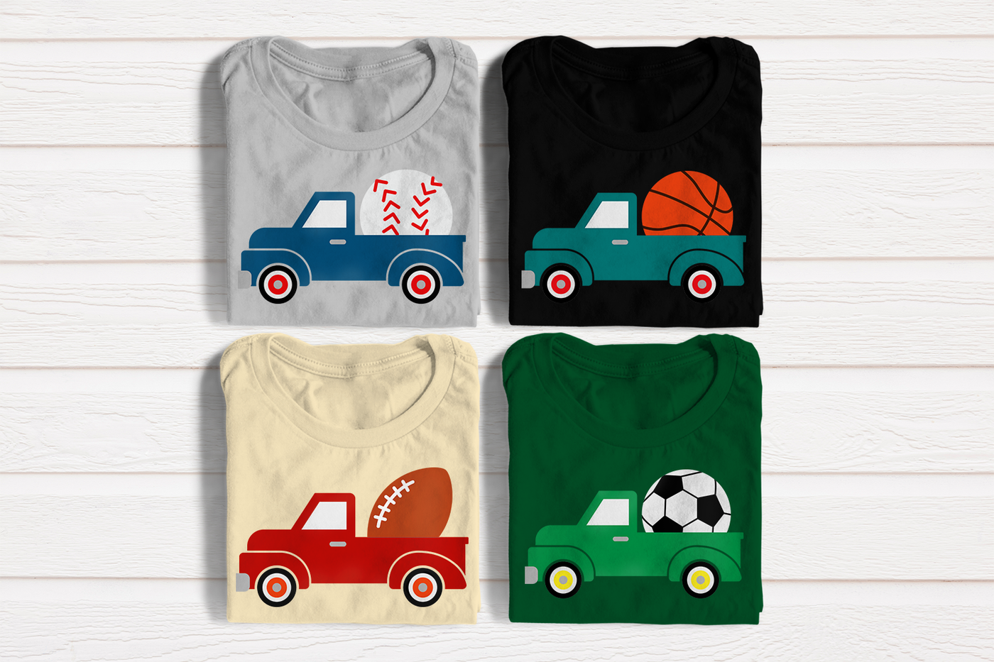 Sports Vintage Truck SVG File Bundle