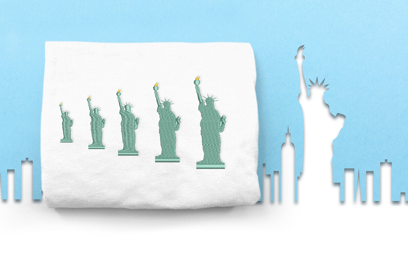 Statue of Liberty Mini Embroidery File