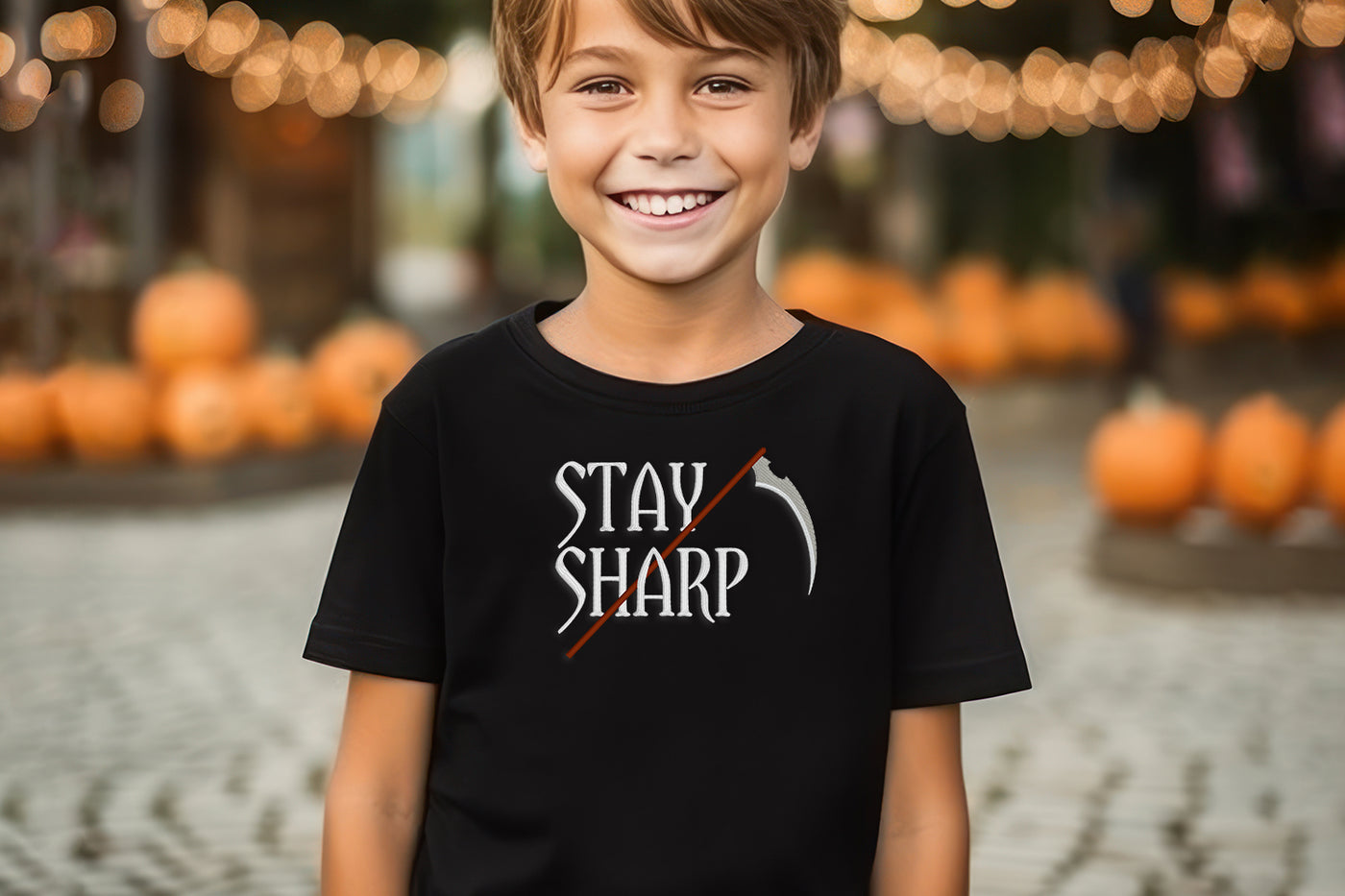 Scythe Stay Sharp Halloween Embroidery