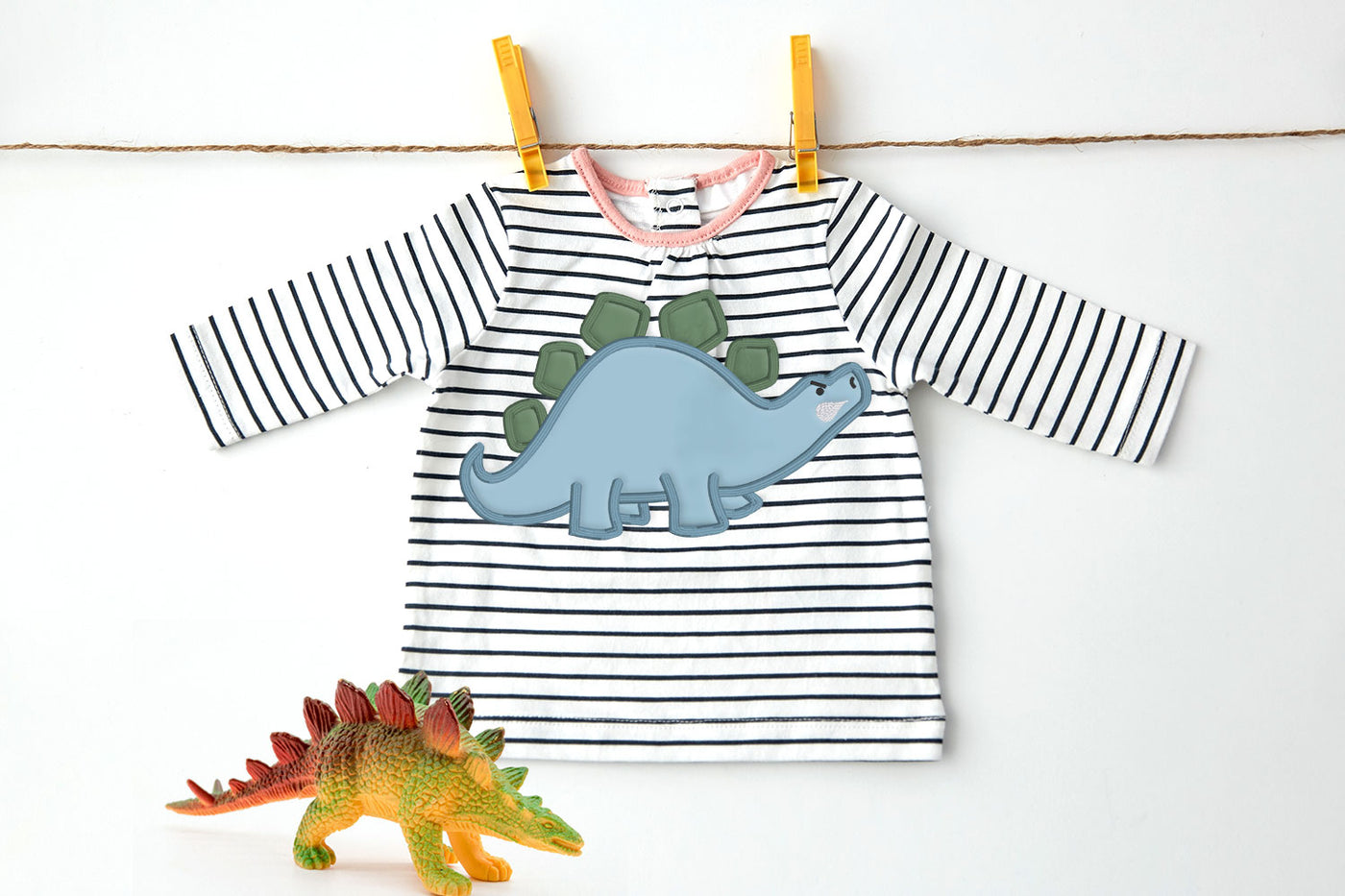 Stegosaurus Dinosaur Applique Embroidery