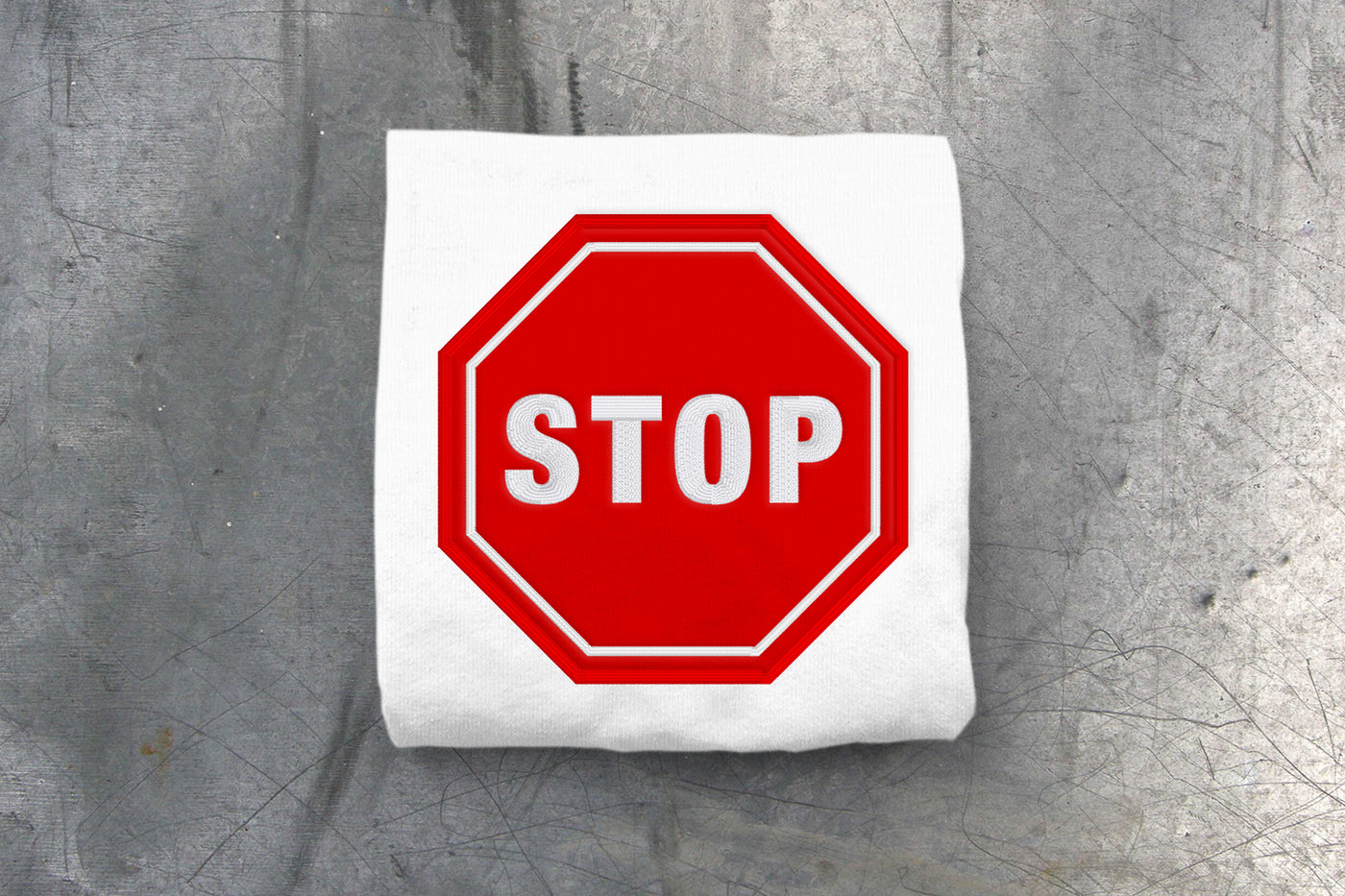 Stop Sign Octagon Applique Embroidery