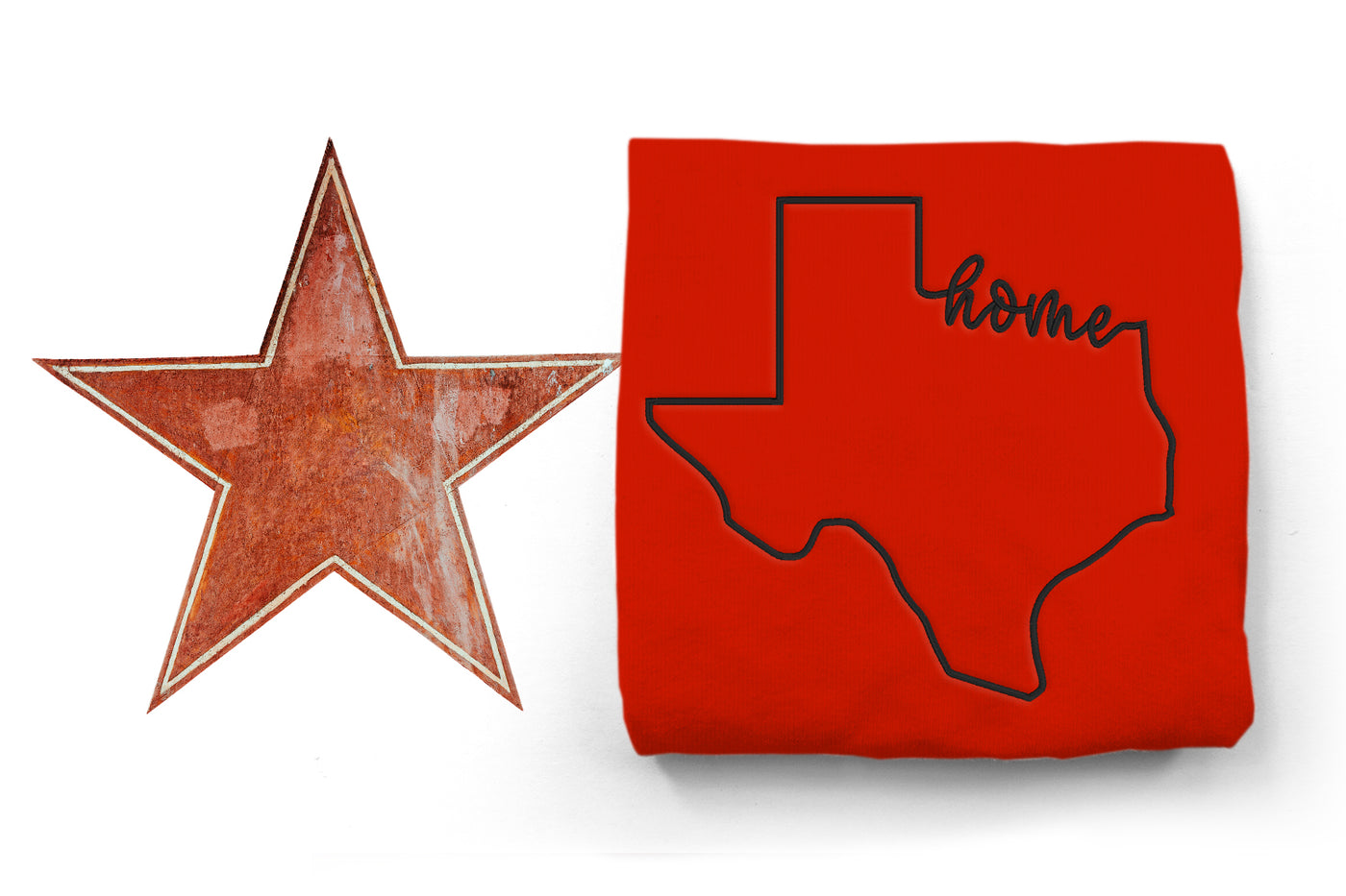 Texas Home State Outline Embroidery Design
