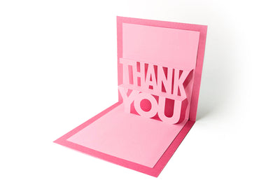 Thank You Kirigami Word Pop Up Card SVG File with Optional Gift Card Holder