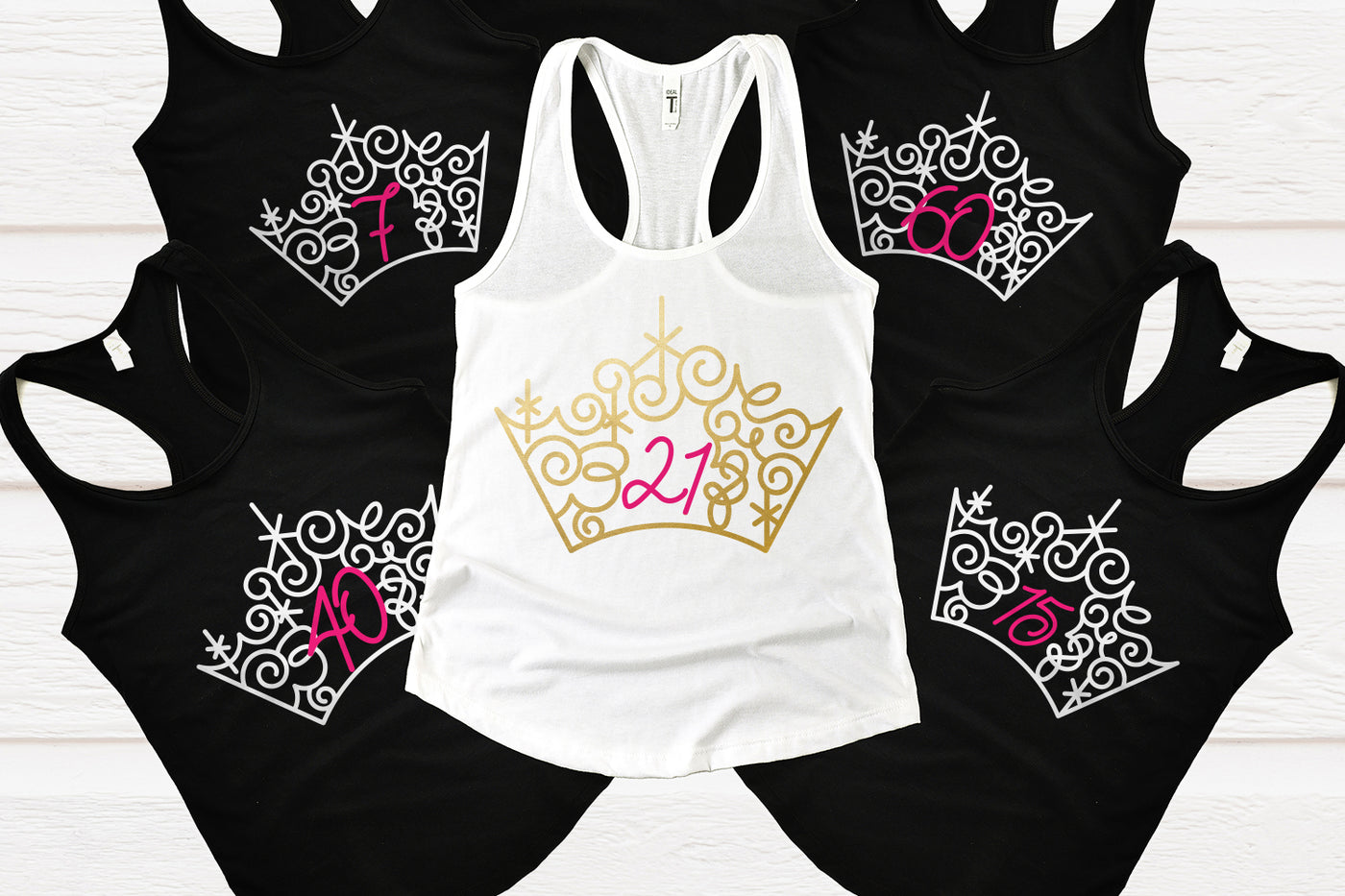 Ornate Magical Tiara Number SVG Set