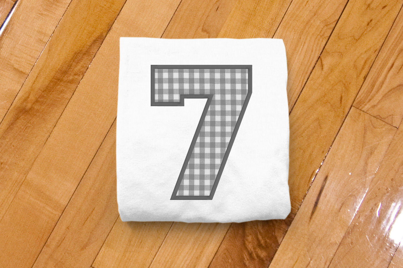 Varsity Number 7 Applique Embroidery File