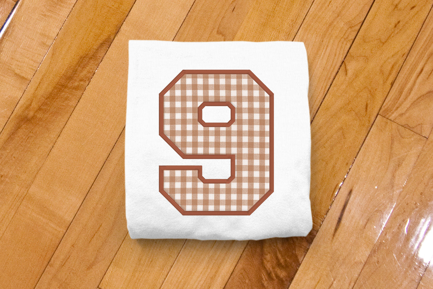 Varsity Number 9 Applique Embroidery File – Designed by Geeks