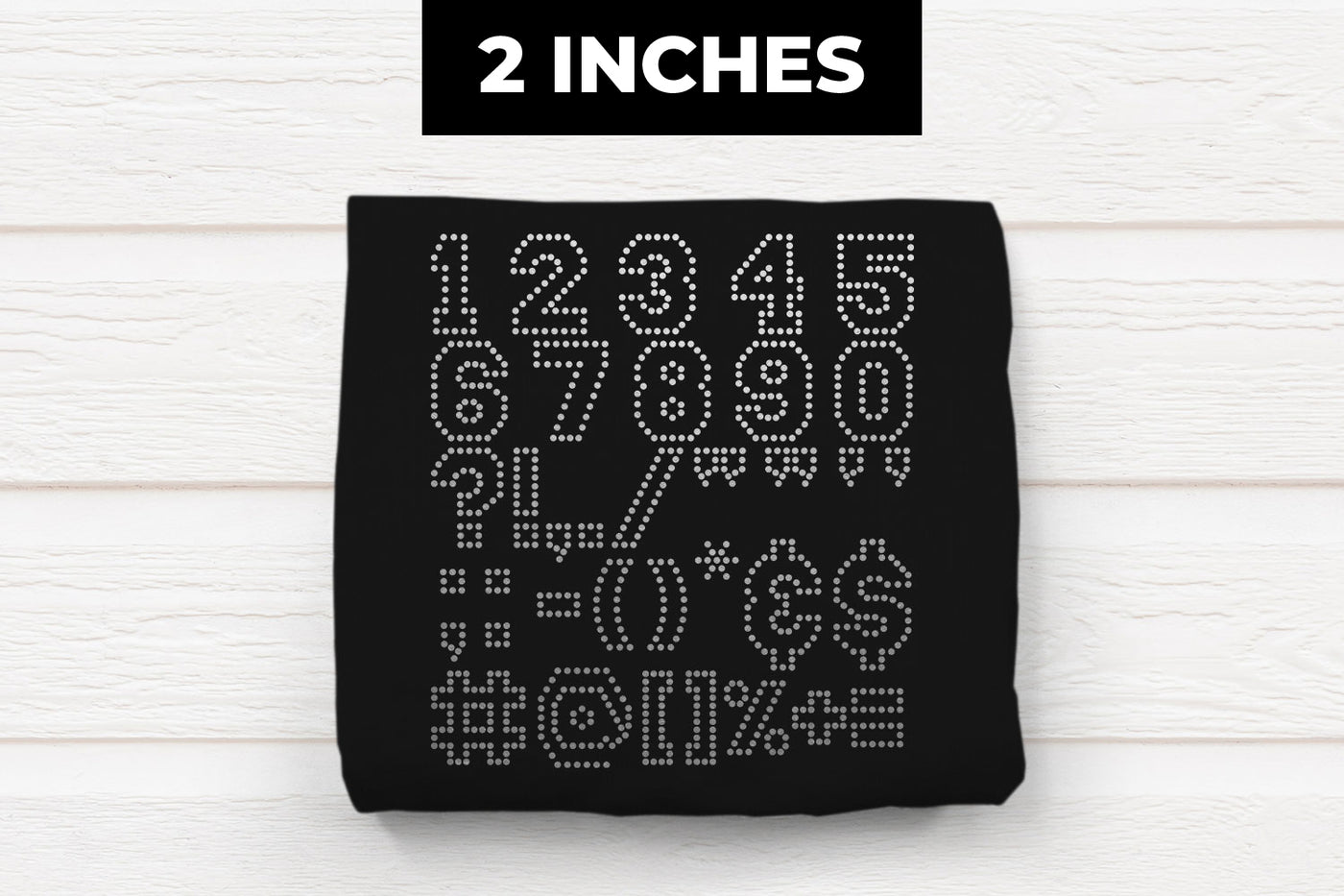 2 Inch Varsity Numbers & Punctuation SVG Rhinestone Template
