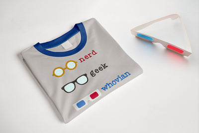 Whovian Geek Glasses Trio Embroidery File