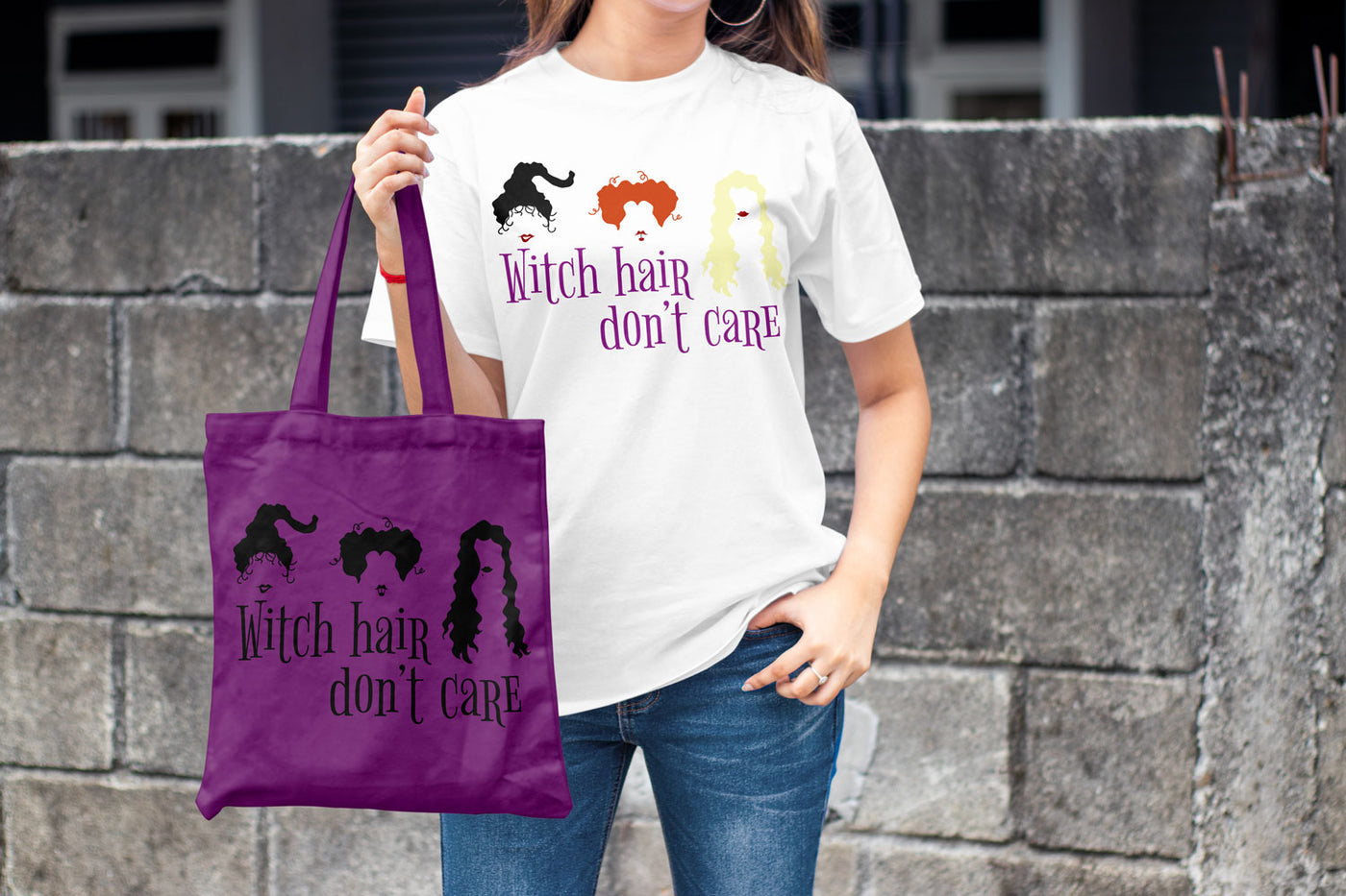 Witch Hair Don't Care Silhouettes SVG File