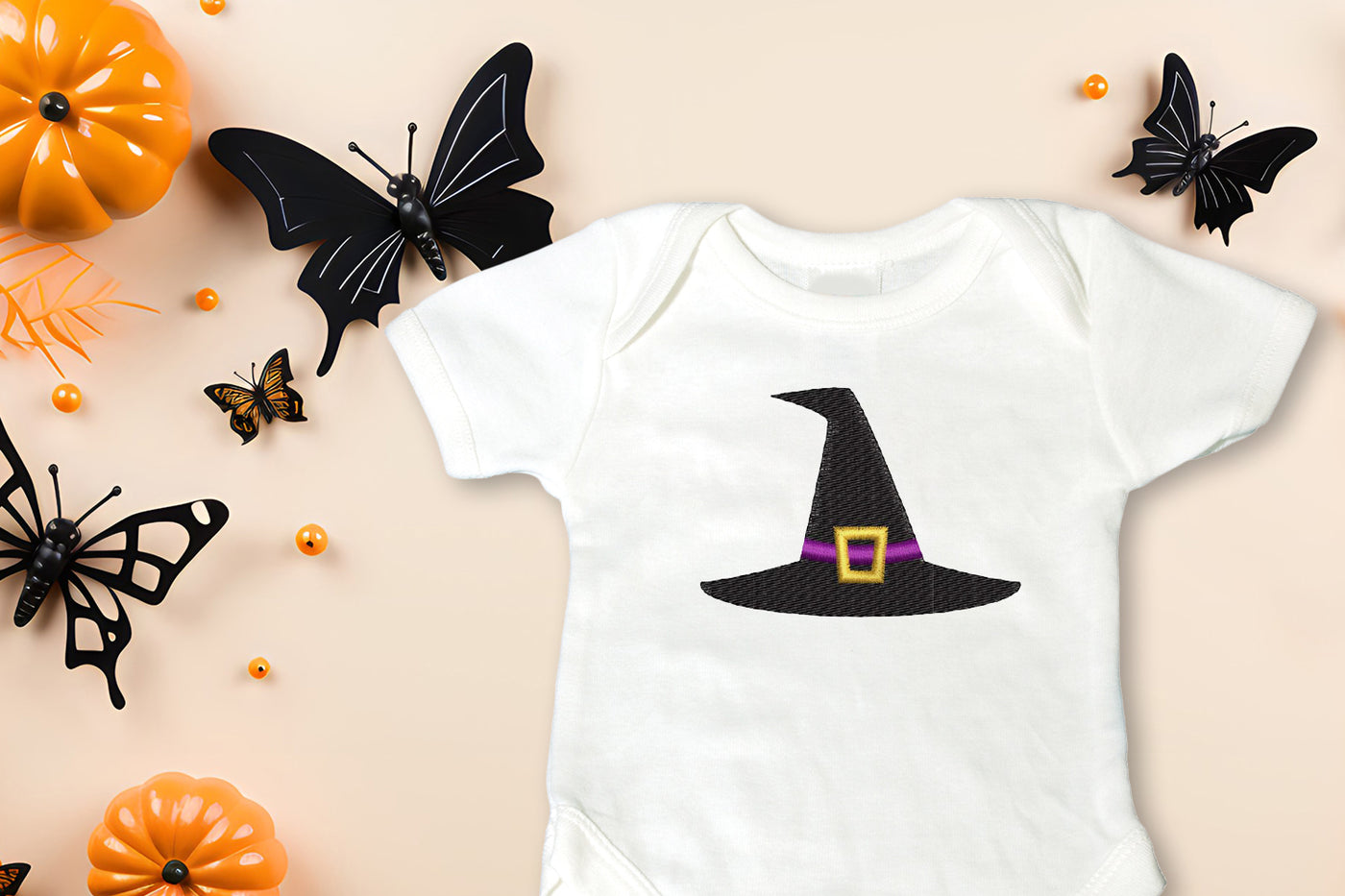 Witch Hat Halloween Mini Embroidery File