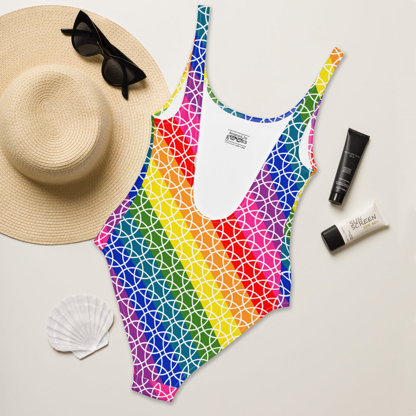 Rainbow Dreams one-piece swimsuit