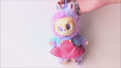 Plain Bib Dress for Labubu Plush Monster Toy ITH Applique Embroidery product demo