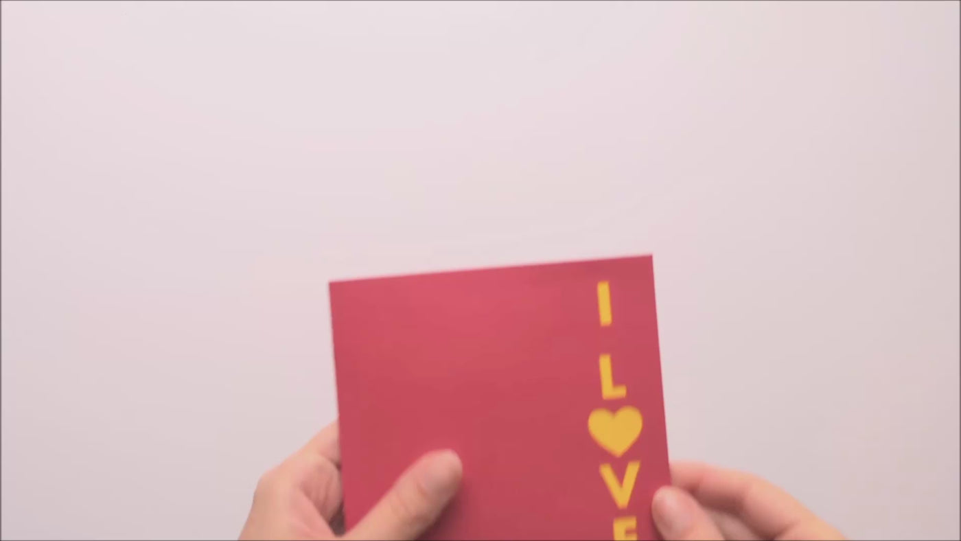I Love You Heart Bouquet Pop Up Card Print and Cut SVG product demo video
