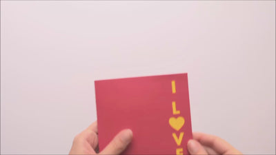 I Love You Heart Bouquet Pop Up Card Print and Cut SVG product demo video