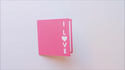 I Love You Heart Pop Up Card SVG File
