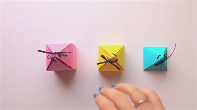 Pyramid Box with Ribbon Closure SVG demo video