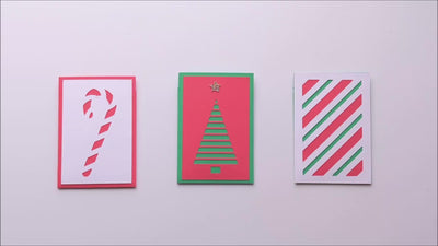 Papercut Christmas Stripe Gift Card Holder SVG File Trio demo video