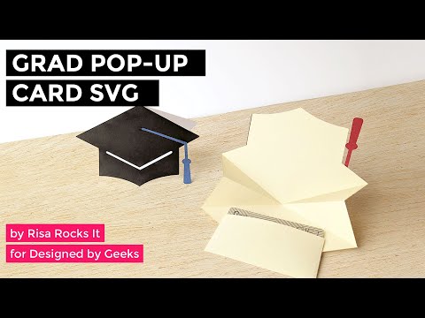YouTube assembly tutorial for Grad Hat Pop Up Card SVG