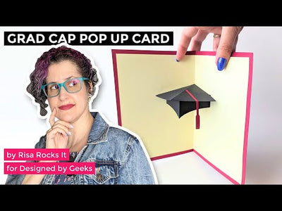 Graduation Cap Pop Up Card SVG and PDF Design YouTube tutorial