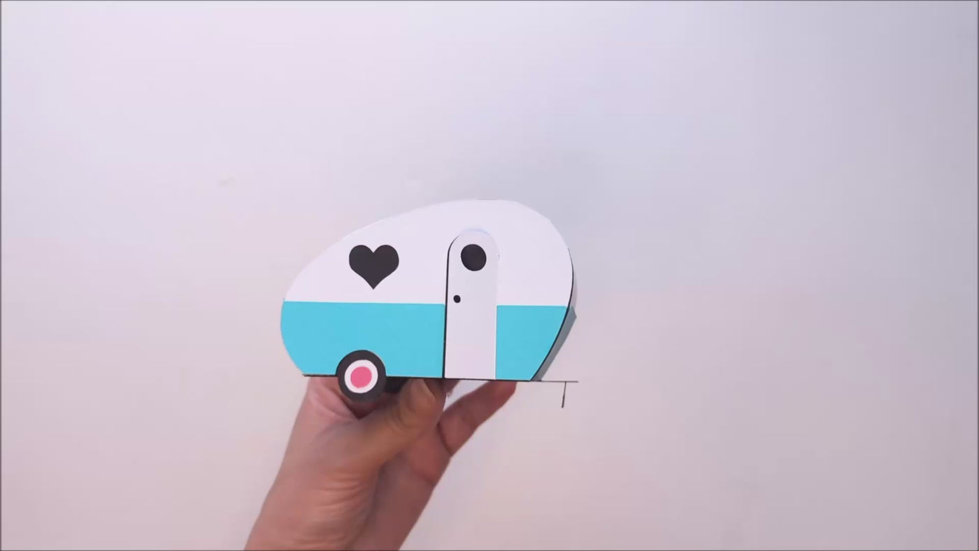 Retro Camper Gift Box SVG Product Demo Video