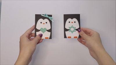Penguin gift card holder product demo video
