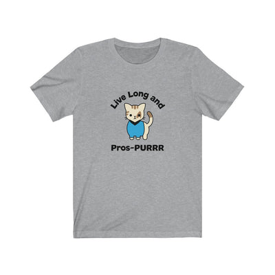 Live long and pros-purr cat unisex tee