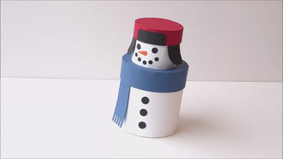 Product demo video for snowman round gift boxes