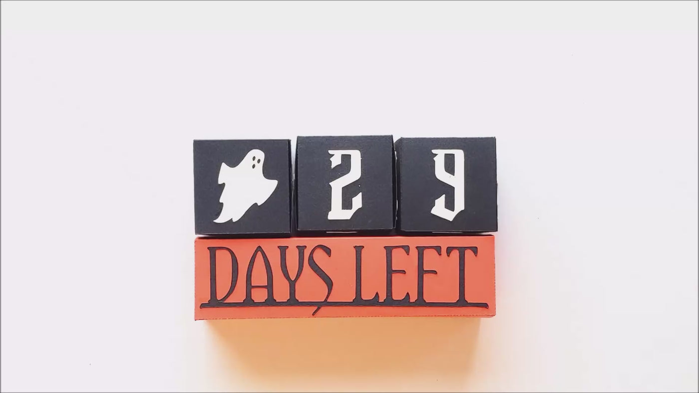 Halloween countdown box SVG product demo video