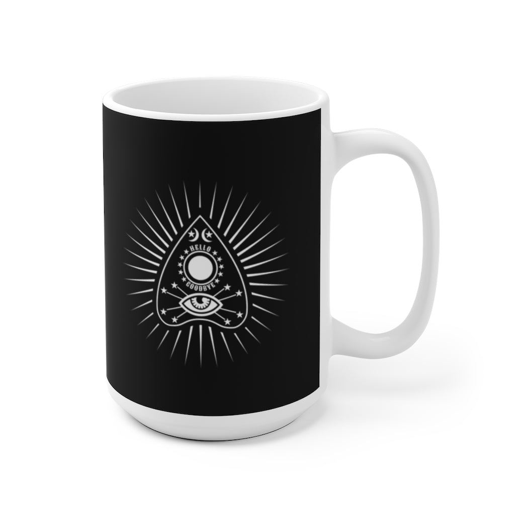 Black and white planchette mug