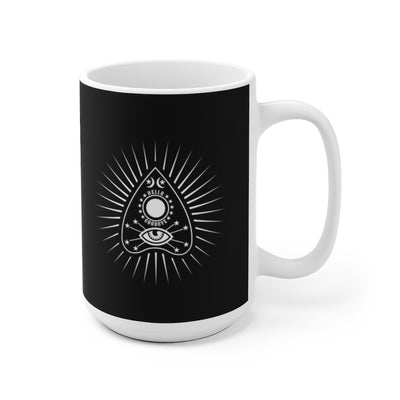 Black and white planchette mug