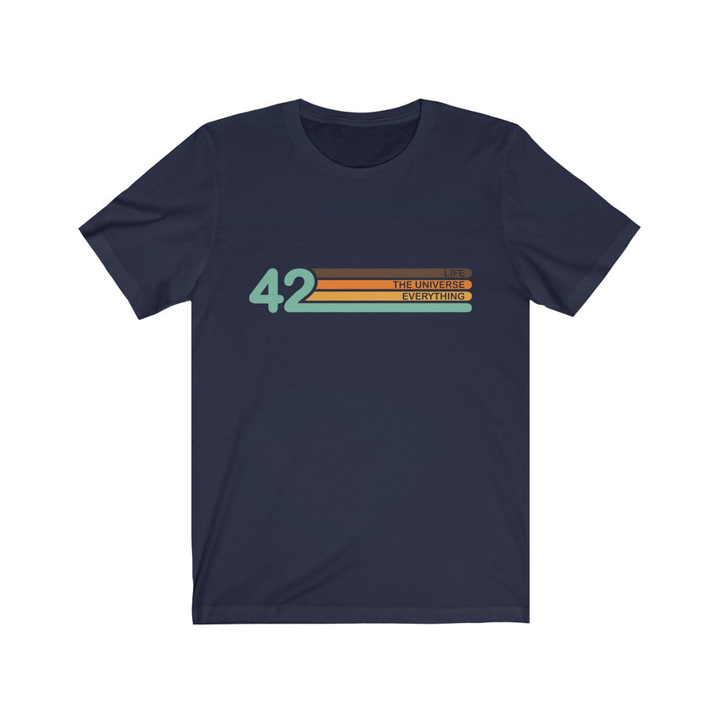 42 Meaning of Life unisex tee in navy