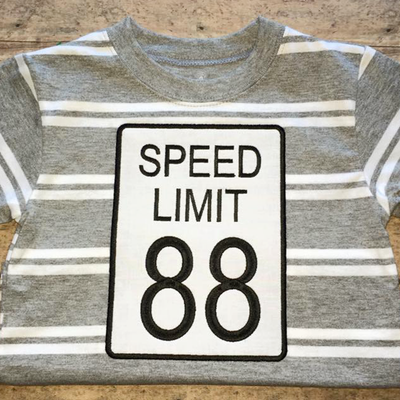 Speed limit 88 applique design