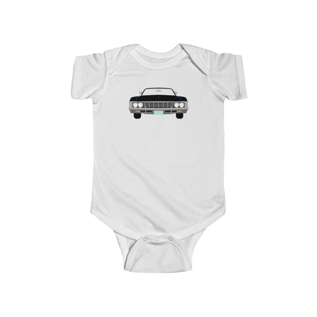 classic muscle car baby onesie