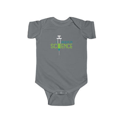 I believe in science baby bodysuit