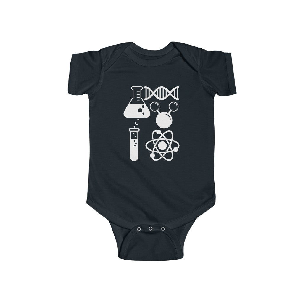 Scientific symbols baby onesie