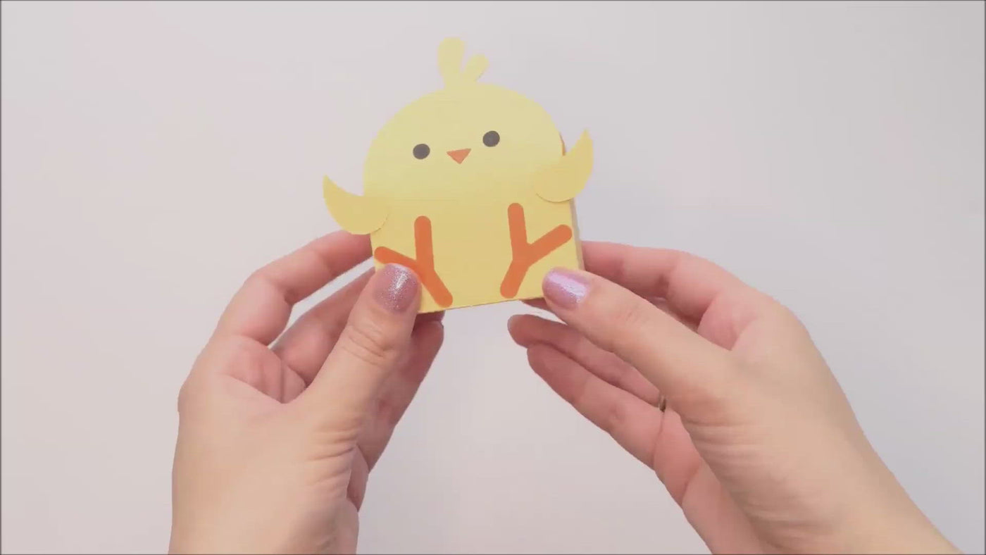 Easter chick gift box SVG product demo video