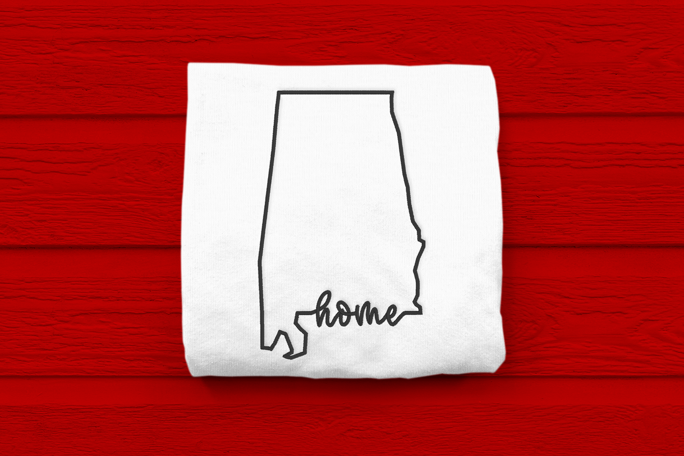 Alabama home outline embroidery